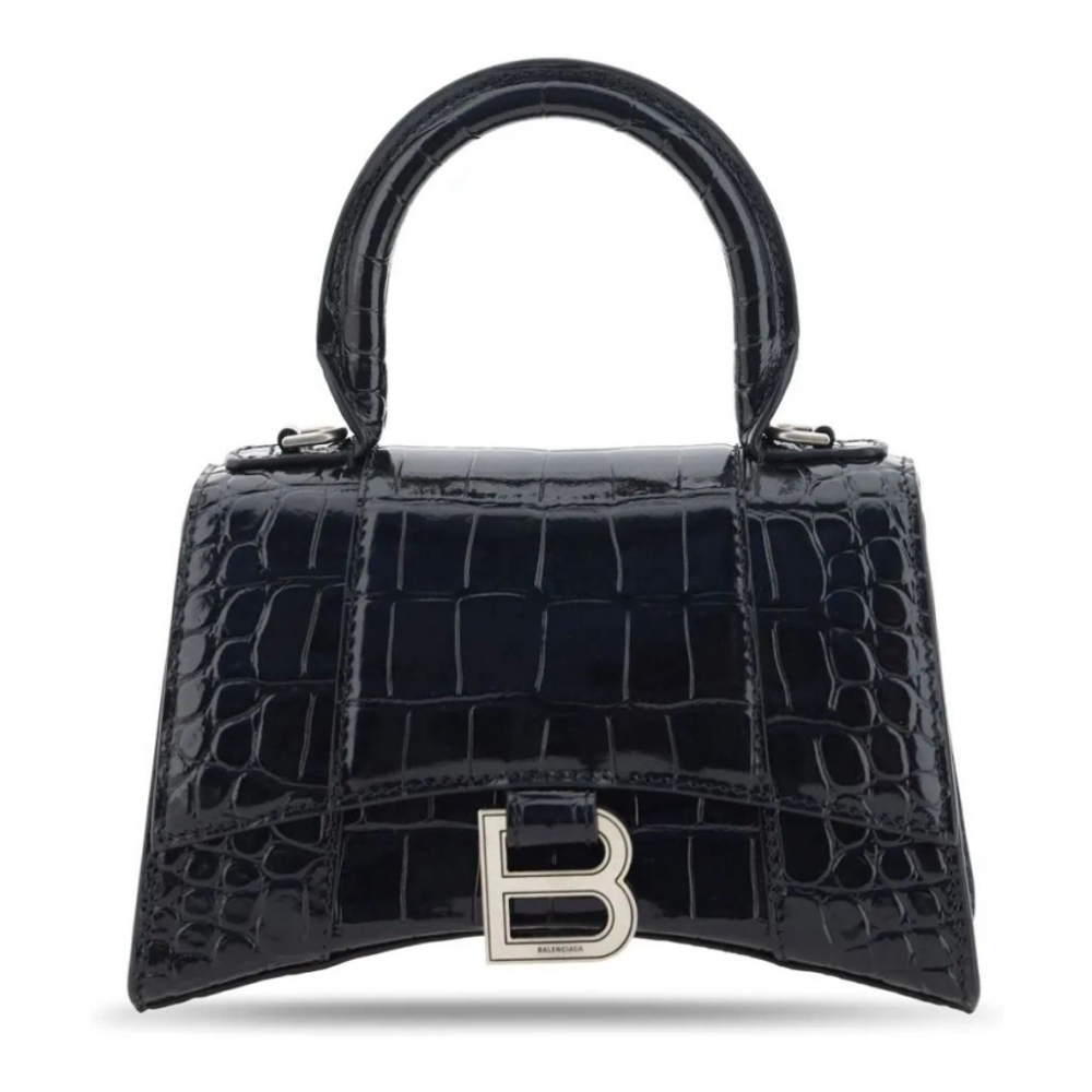 Women's 'Mini Hourglass Crocodile-Effect' Handbag