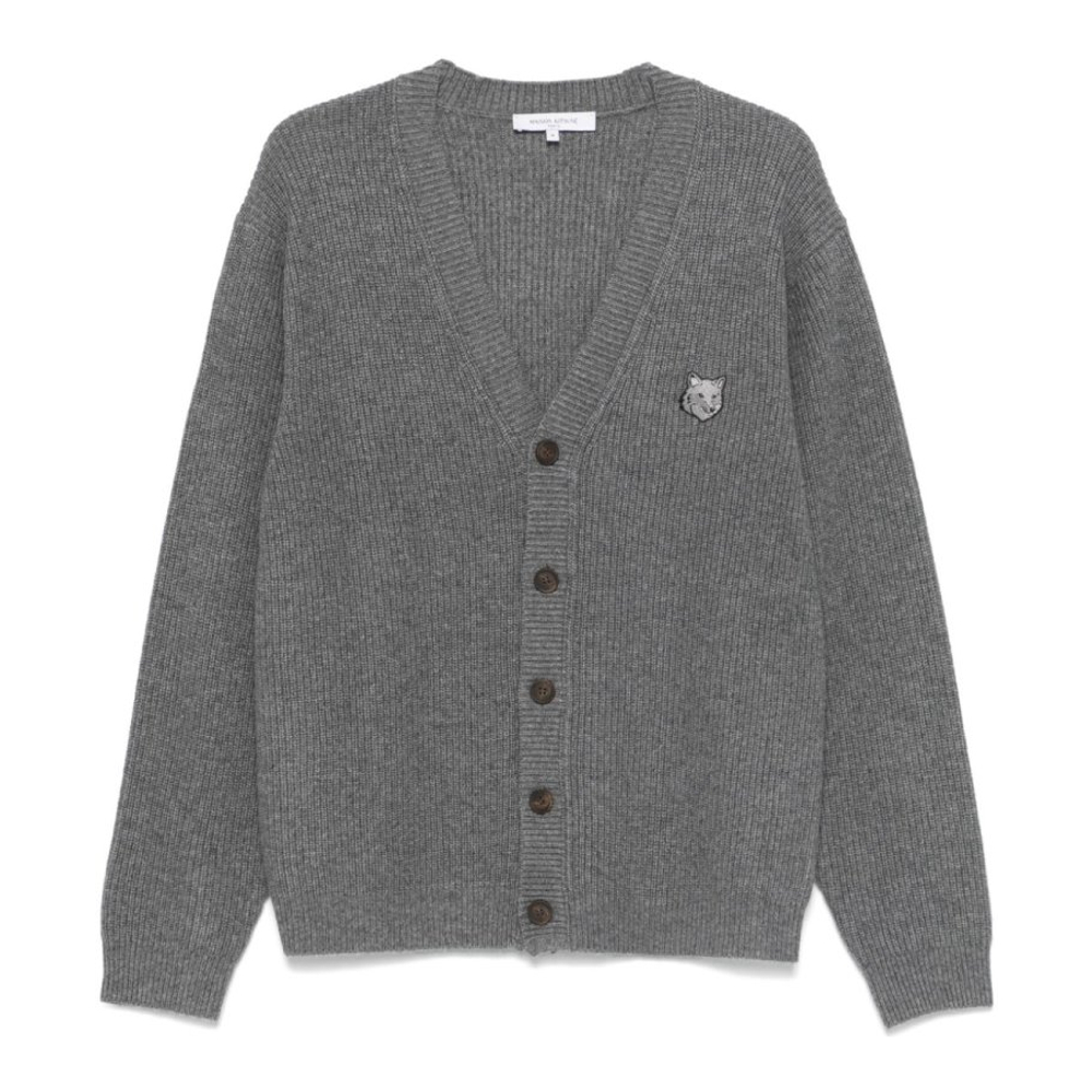 Men's 'Bold Fox Head-Patch' Cardigan