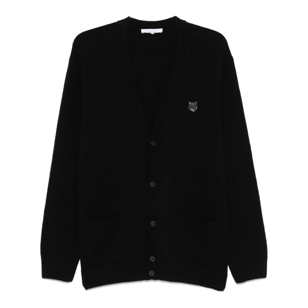 Men's 'Bold Fox Head-Patch' Cardigan