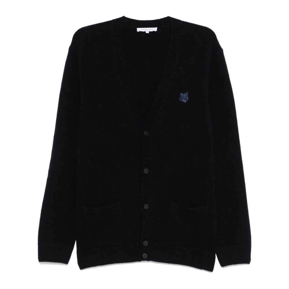 Men's 'Bold Fox Head-Patch' Cardigan