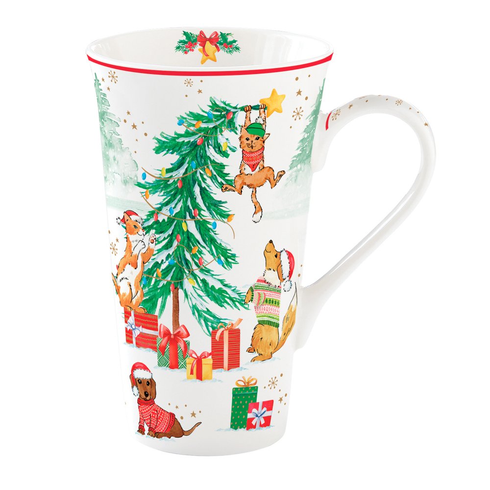 High Quality Fine China Mug 600 ml In Color Box Christmas Gang