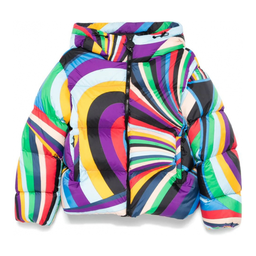 'Iride-Print' Pufferjacke für Damen