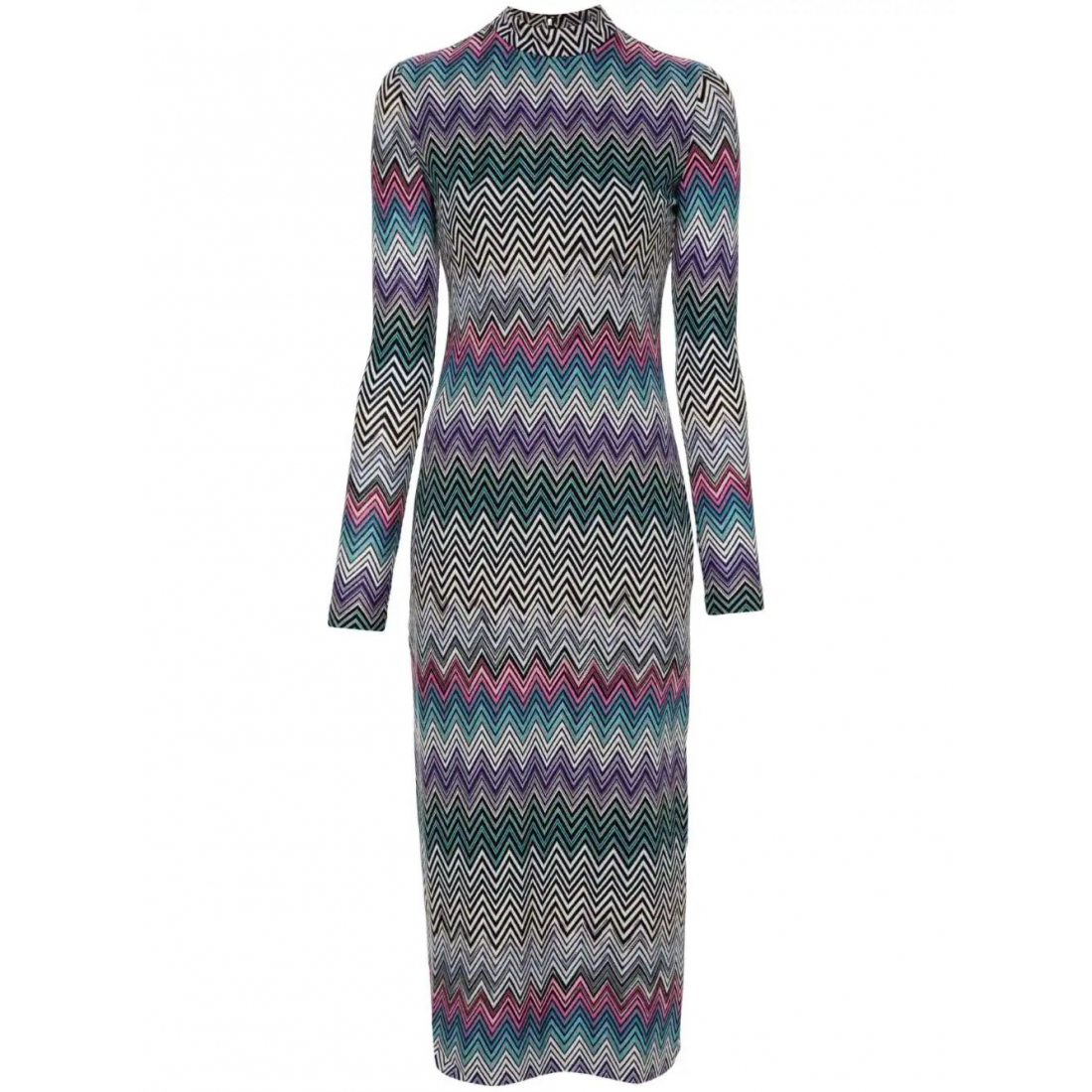 Robe Midi 'Zigzag-Woven' pour Femmes