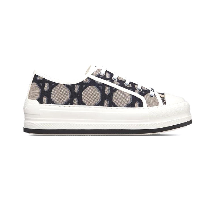 Women's 'Macrocannage Motif Walk'N'Dior' Platform Sneakers