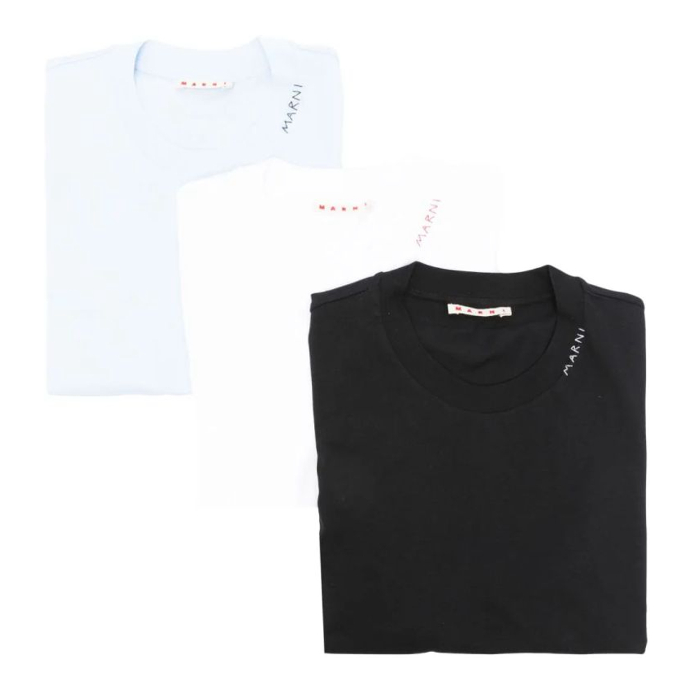 Women's 'Logo-Embroidered' T-Shirt - 3 Pieces