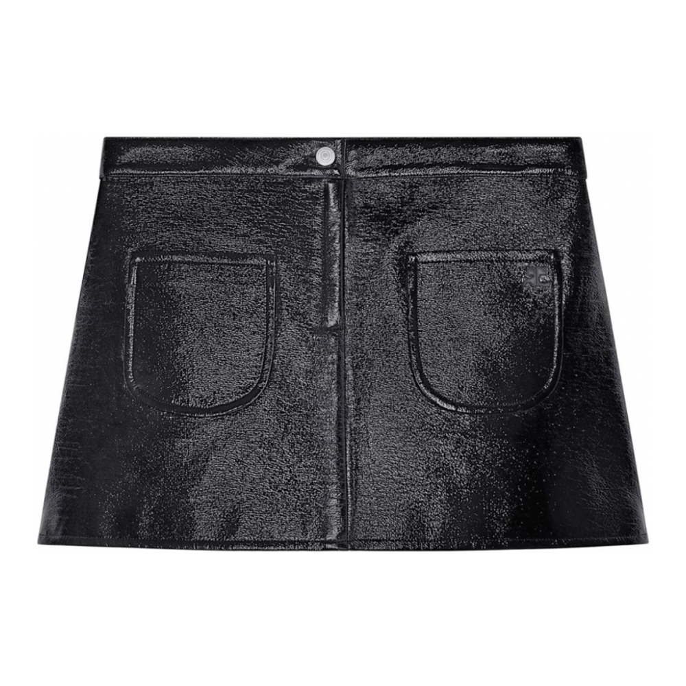 Women's 'Coated' Mini Skirt