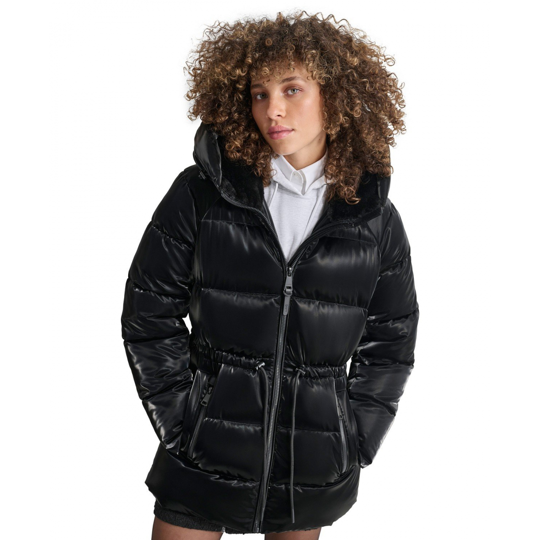 'Shine Hooded Anorak Puffer Coat' pour Femmes