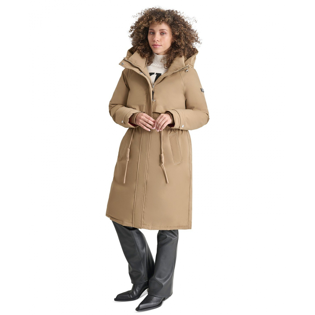 'Hooded Long-Sleeve Anorak Puffer Coat' pour Femmes