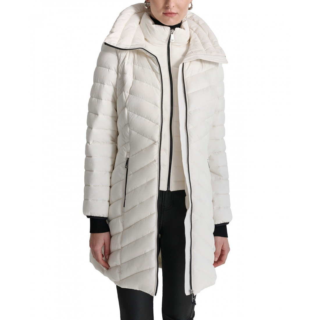 'Bibbed Packable Puffer Coat' pour Femmes