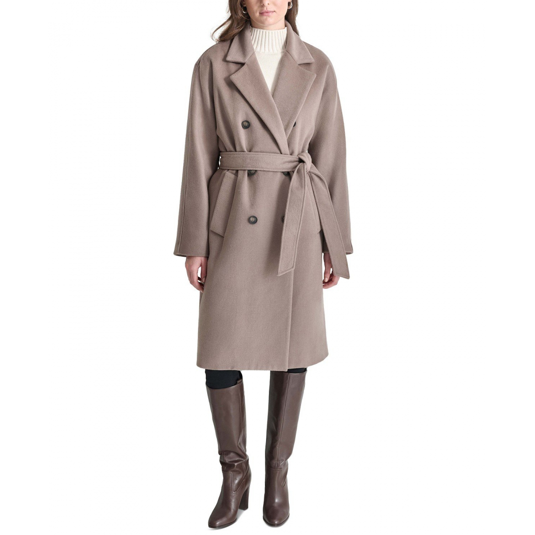 'Double-Breasted Belted Wrap Coat' für Damen