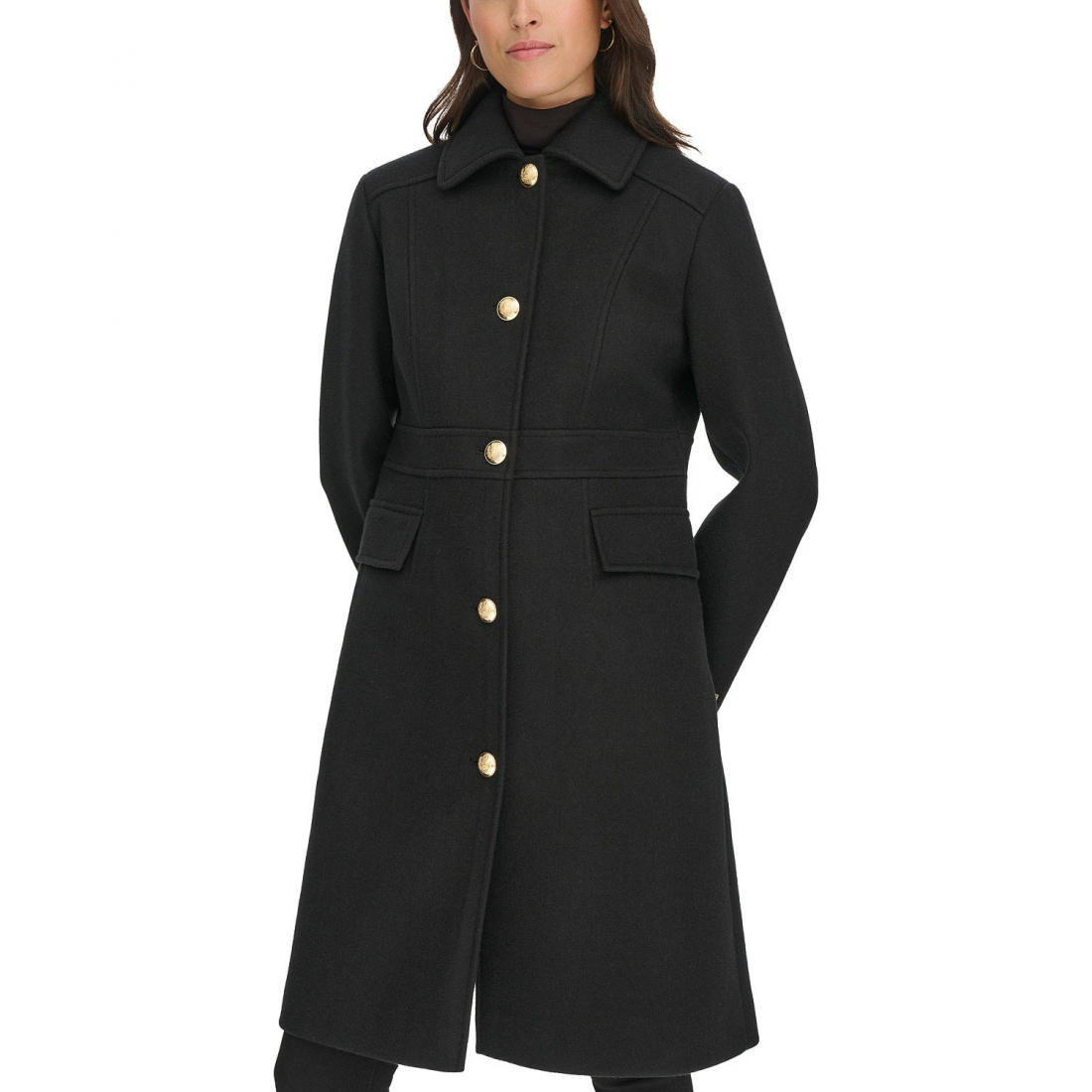 Women's 'Hooded Single-Breasted Coat'