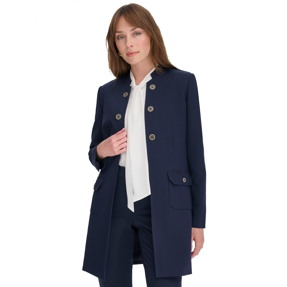 Women's 'Band-Collar Open-Front Jacket'