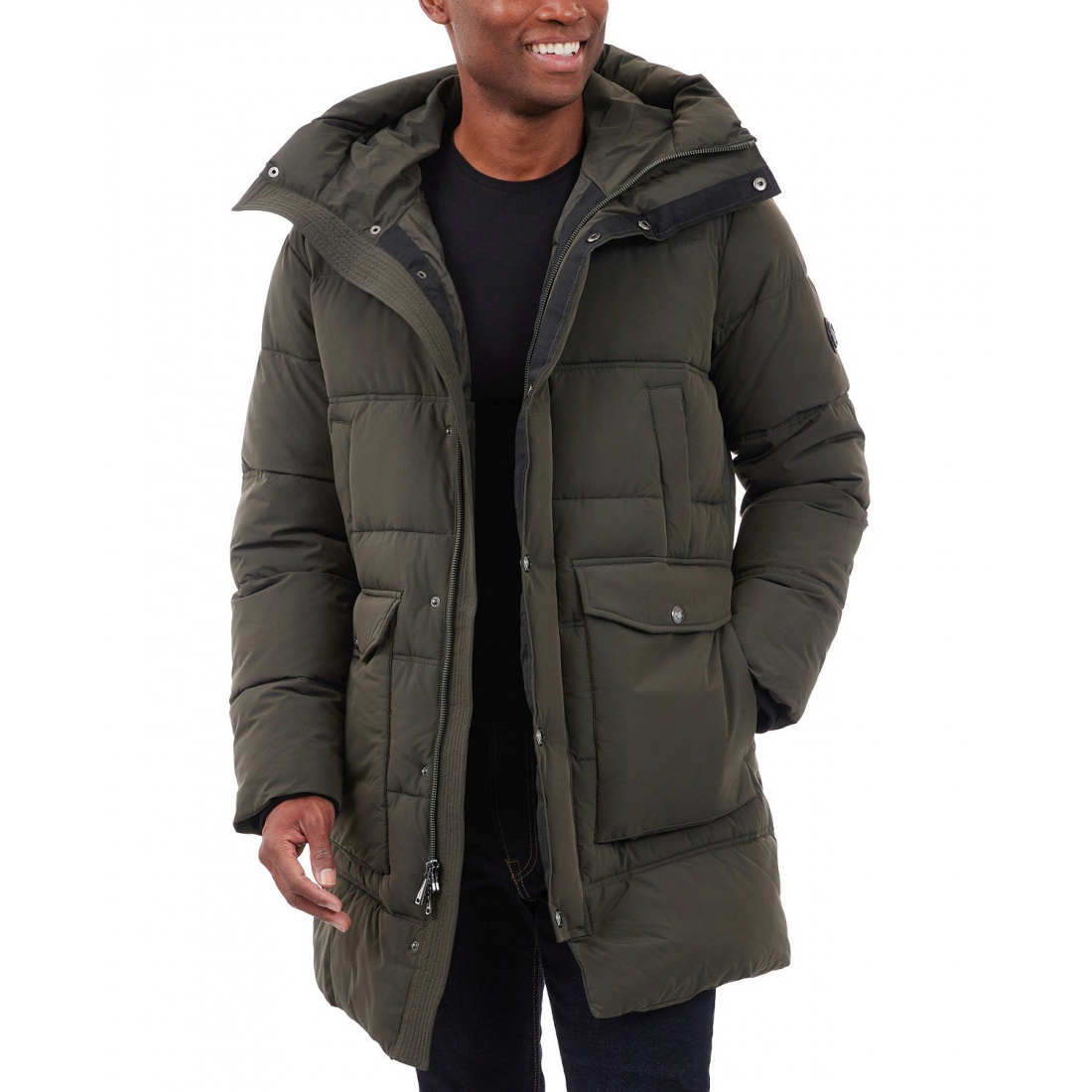 Heavyweight Hooded Long Puffer Coat' pour Hommes