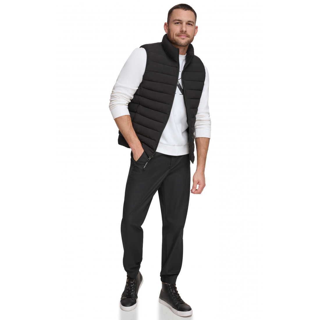 Stretch Water Resistant Puffer Vest' pour Hommes