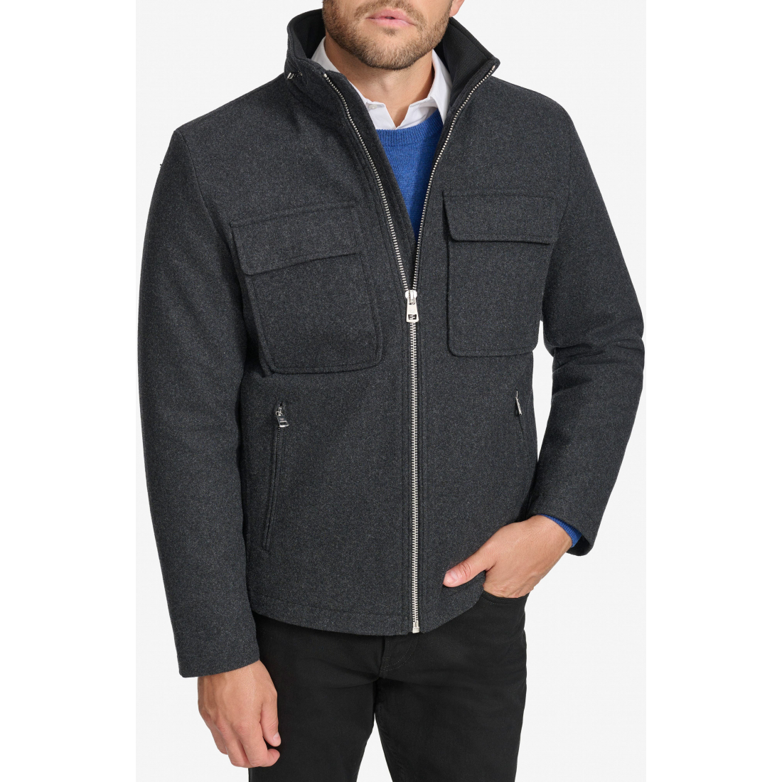 'Four Pocket Wool Blend Jacket' für Herren