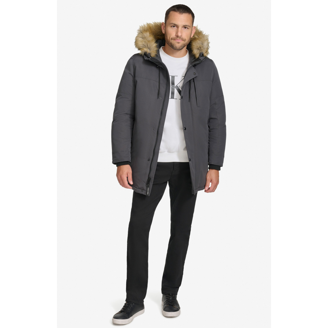 'Arctic Faille Water Resistant Parka with Removable Faux Fur Trim' für Herren