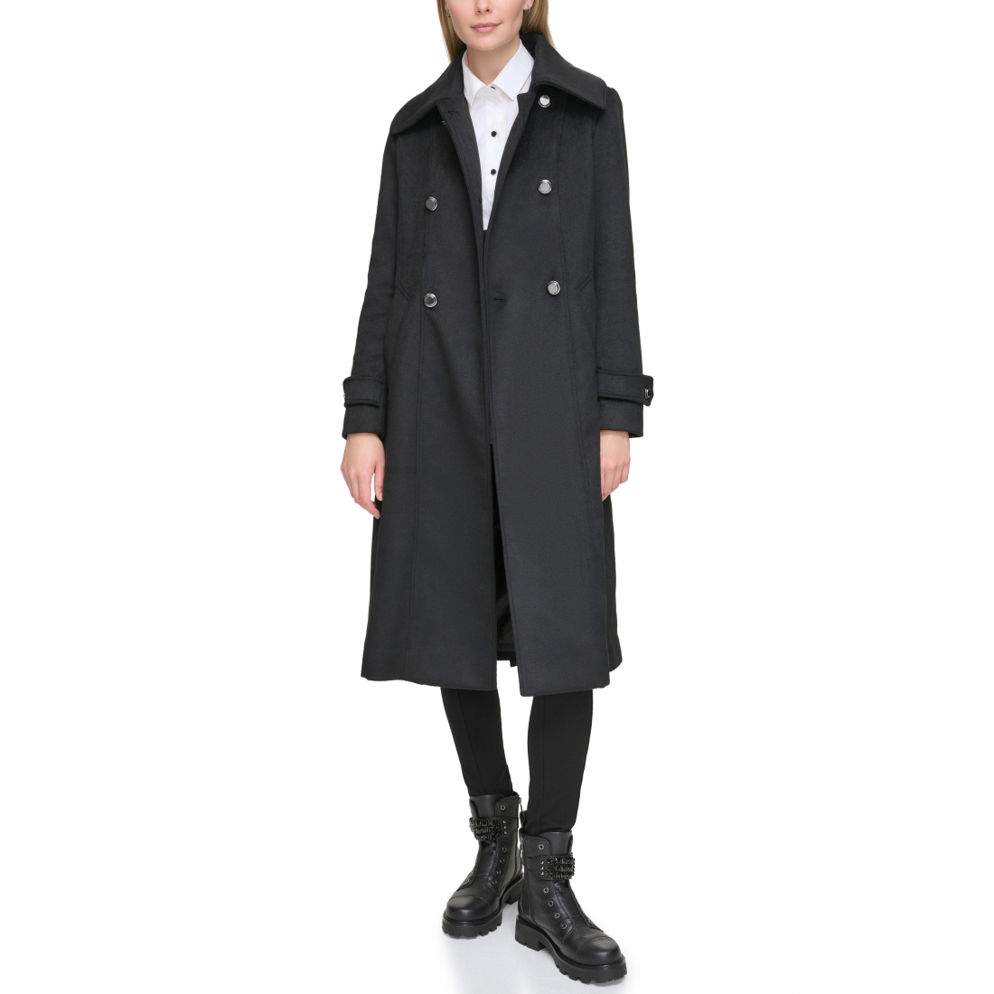 Women's 'Wing Collar Wool Blend Peacoat'