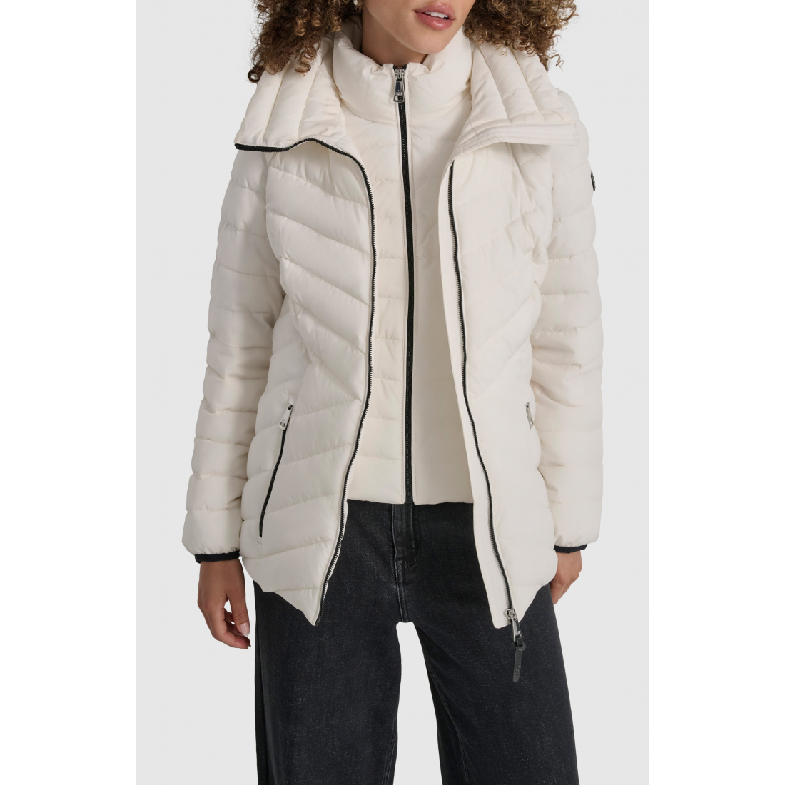 Women's 'Short Stretch Hooded Packable Puffer Jacket'