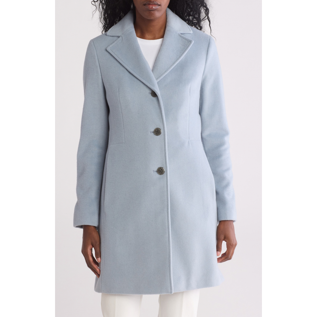 Notch Wool Blend Coat' pour Femmes