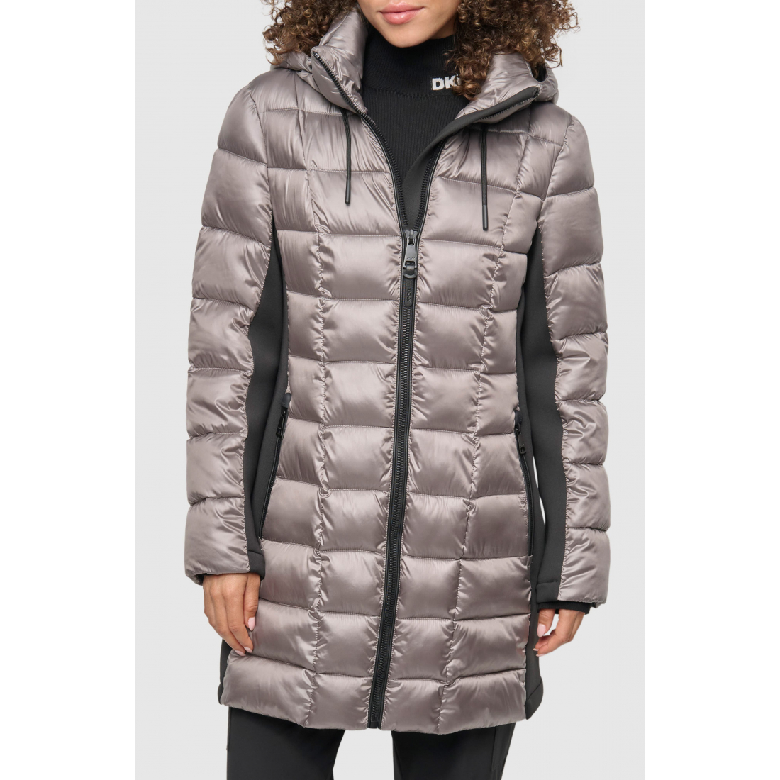 Mixed Media Packable Coat' pour Femmes