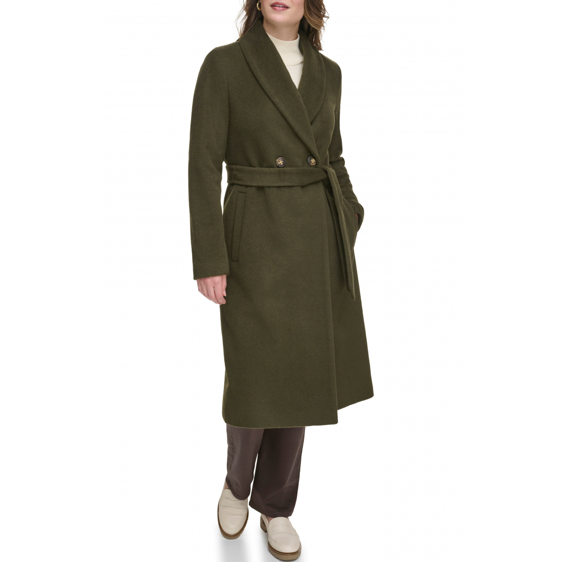 Women's 'B Luxe Tie Waist Wool Blend Coat'