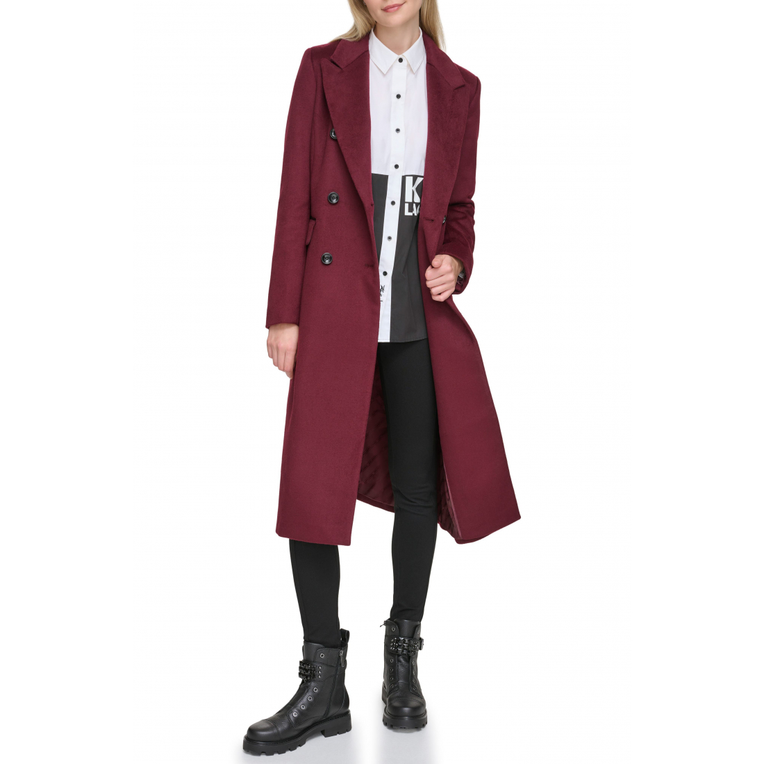 'Wool Blend Double Breasted Coat' für Damen