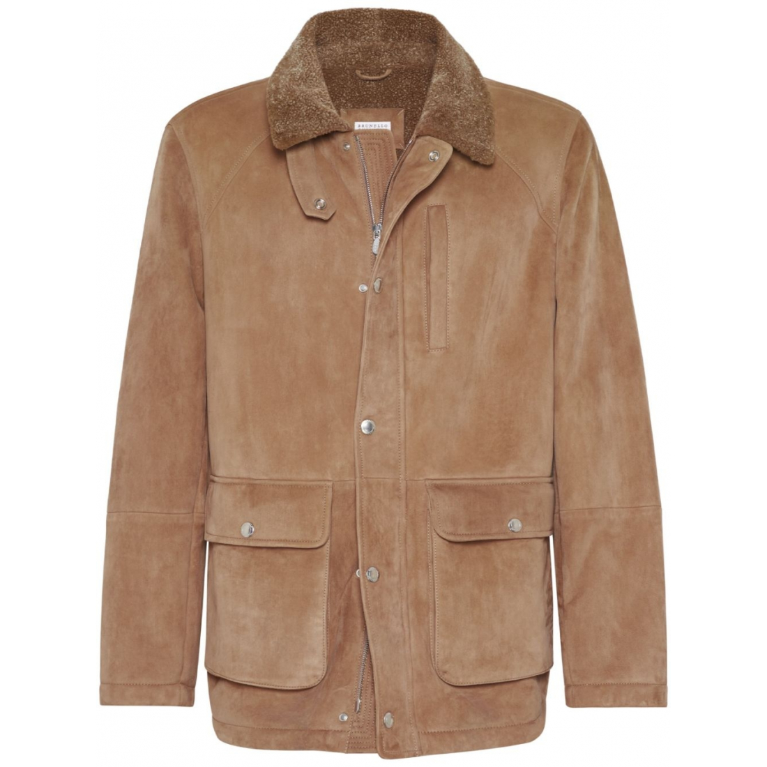 Veste en cuir 'Shearling-Collar' pour Hommes