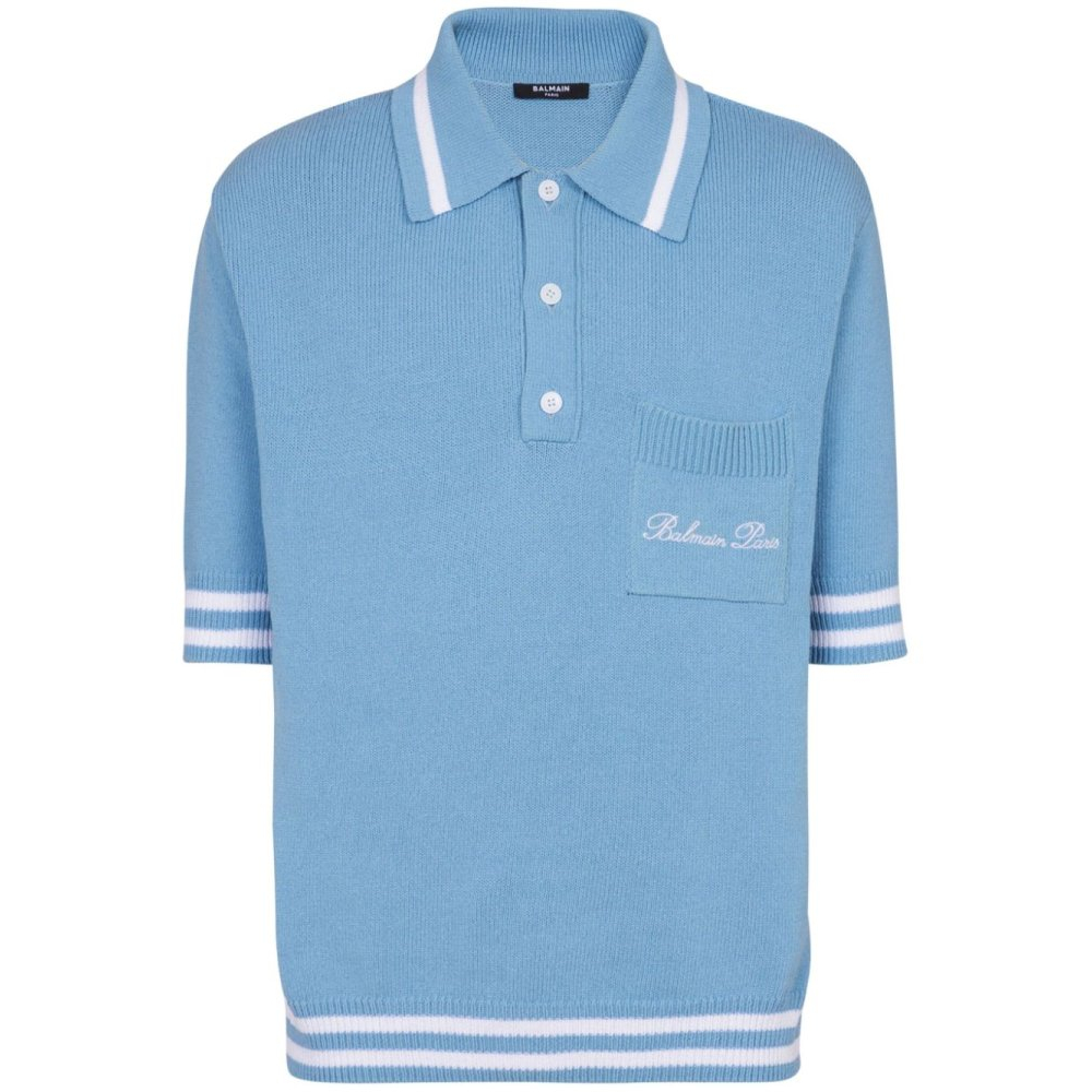 Polo 'Logo-Embroidered Knitted' pour Hommes