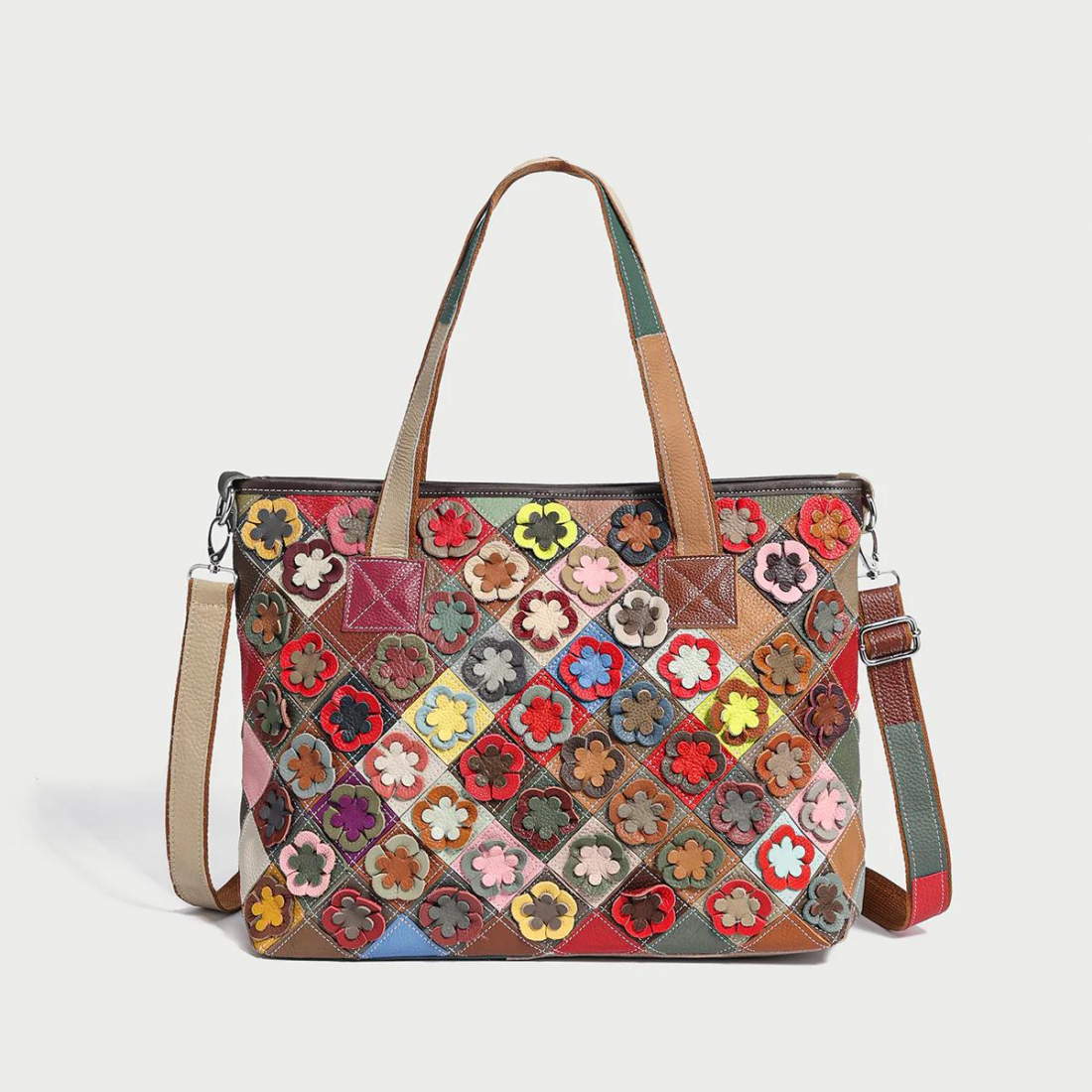 Sac Cabas 'Colorful Hippie Leather' pour Femmes