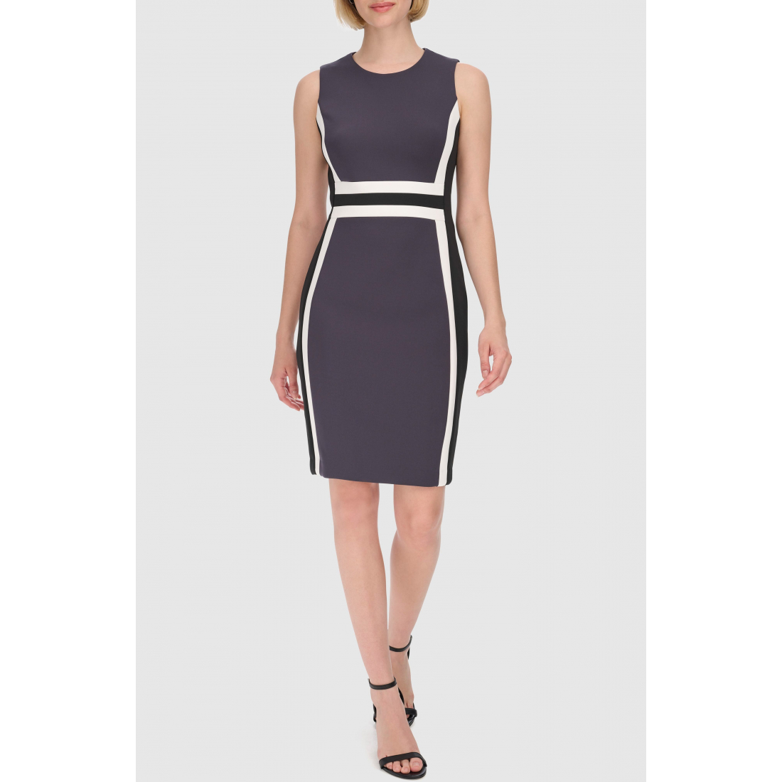 Women's 'Colorblock Sleeveless Scuba' Sheath Dress