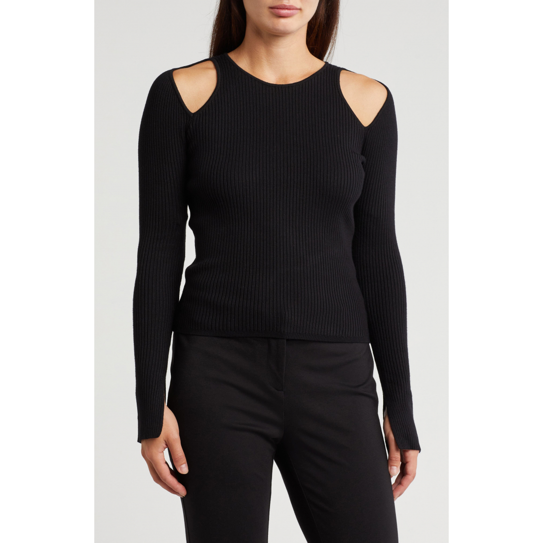 'Cutout Shoulder' Langärmeliges Oberteil für Damen