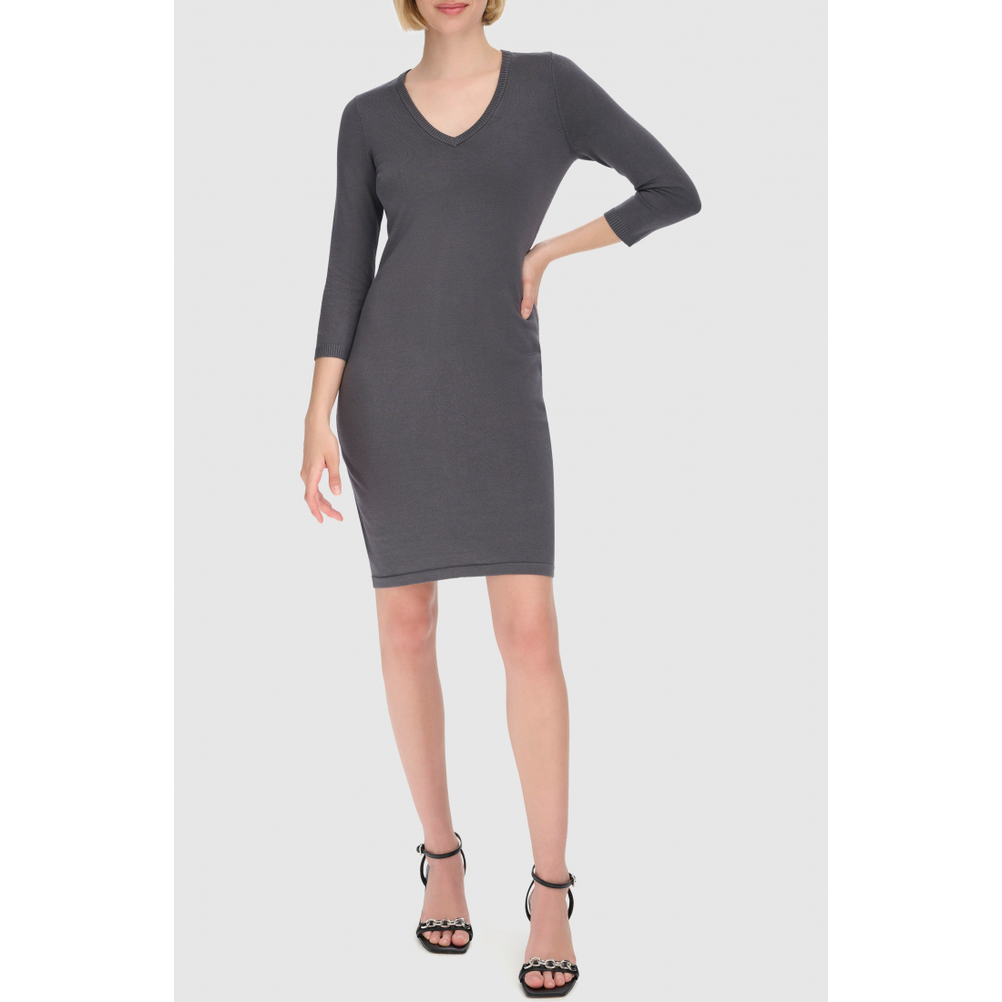 'V-Neck' Pullover-Kleid für Damen