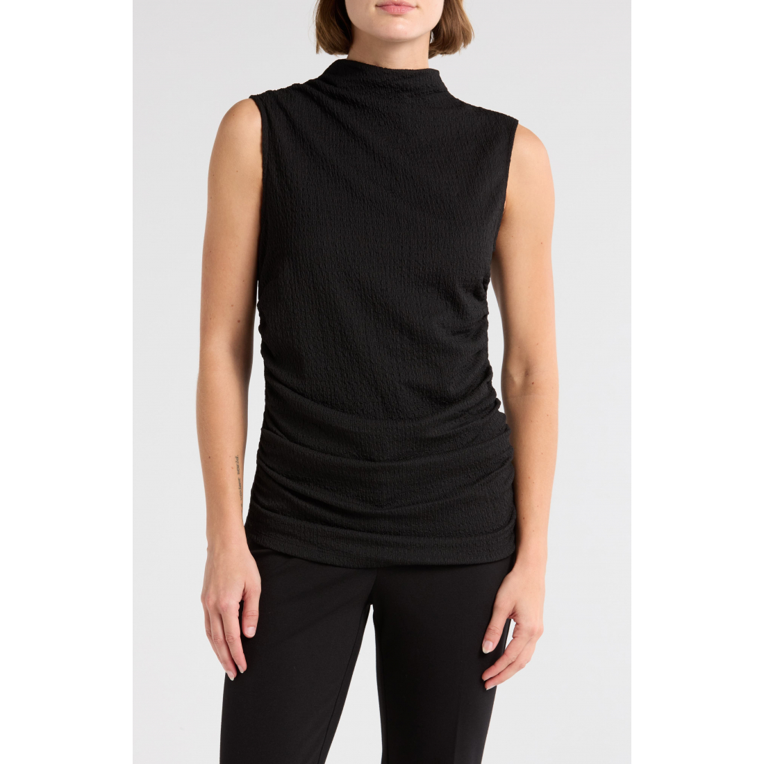 'Textured Mock Neck' Ärmelloses Top für Damen