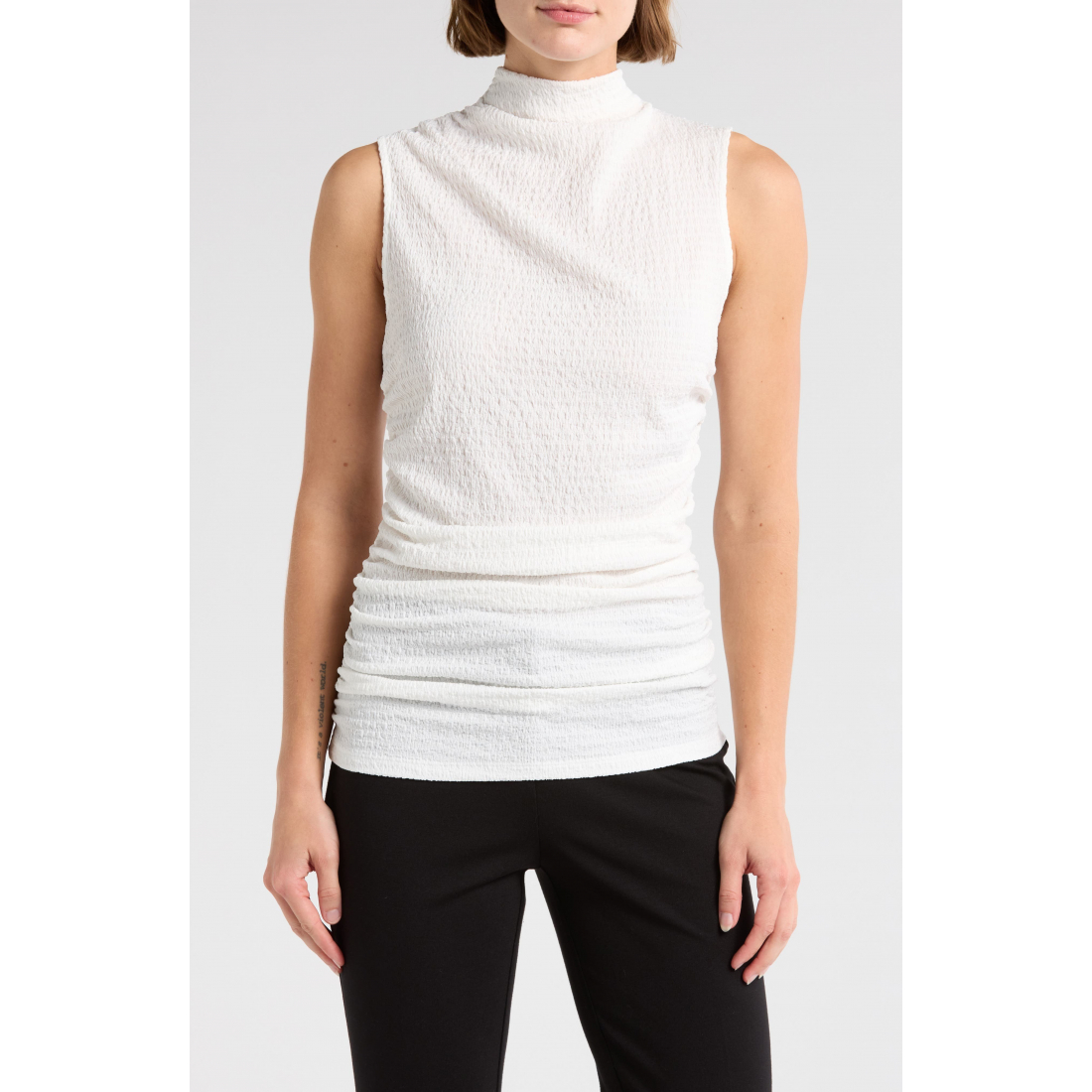 'Textured Mock Neck' Ärmelloses Top für Damen