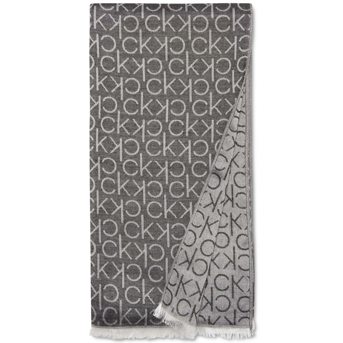 'Monogram CK Logo-Print Pashmina Wrap' Halstuch für Damen