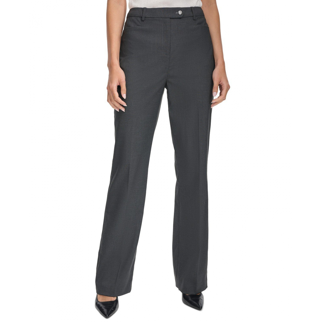 'Pinstripe Straight-Leg' Hose für Damen