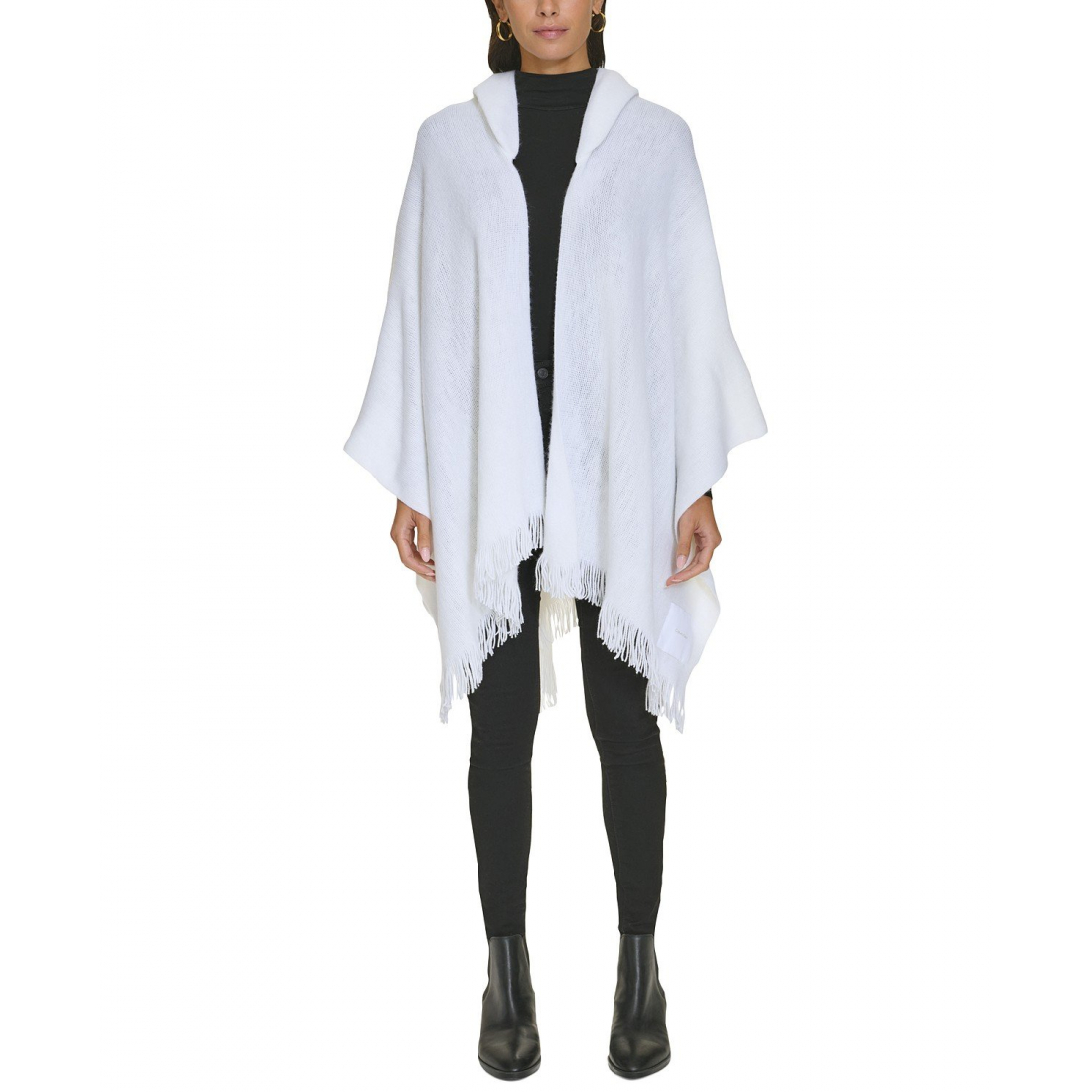 'Hooded Fringe-Trim' Schal für Damen