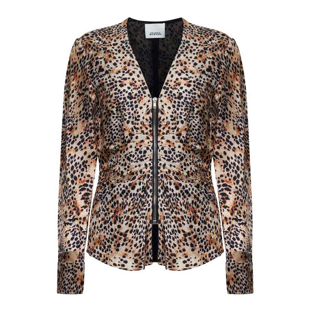 Veste 'Isabel Marant Leopard Printed V-Neck' pour Femmes