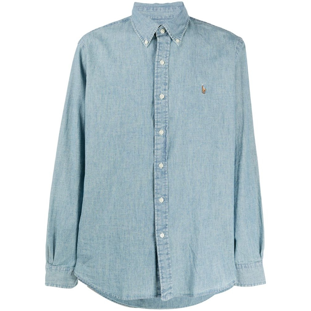 Chemise en Jean 'Logo-Embroidered' pour Hommes