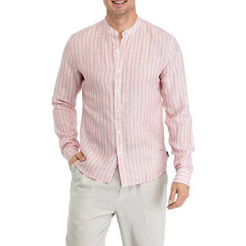 Chemise 'Band Stripe Long Sleeve Button Down' pour Hommes