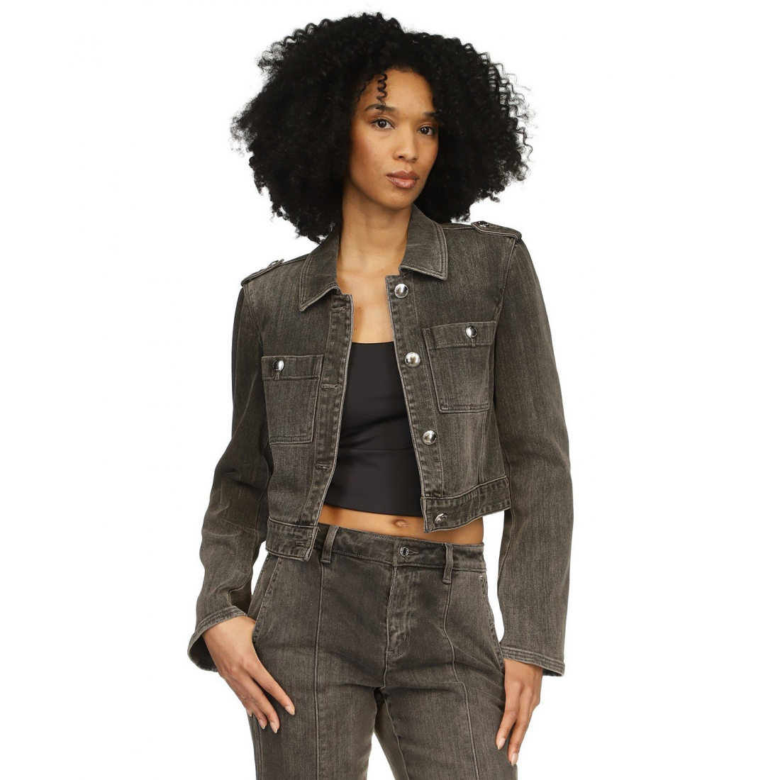 Veste 'Cropped Denim' pour Femmes