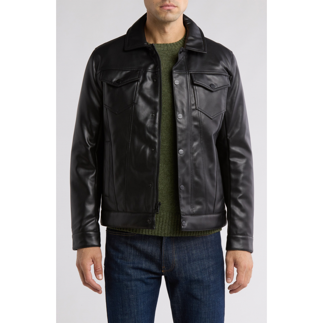 Veste 'Kingbury Faux Leather' pour Hommes