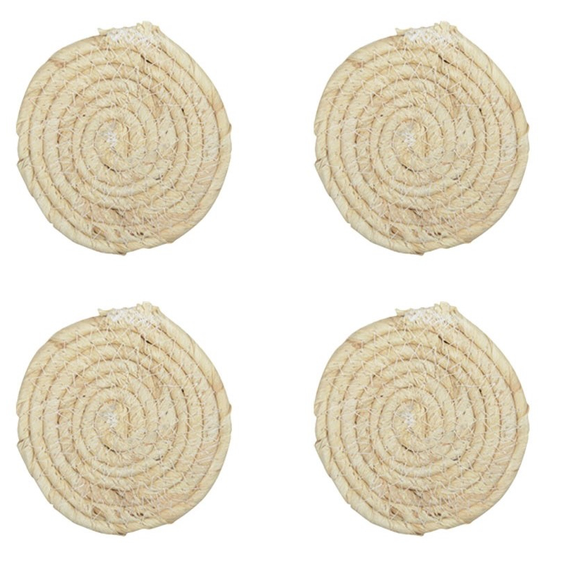 Set Of 4 Round Rope Coasters