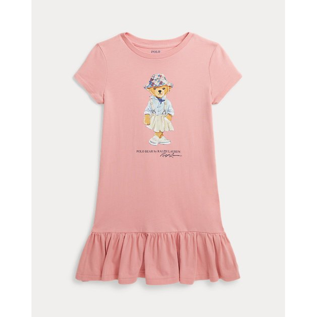 'Polo Bear Cotton Jersey Tee Dress' pour Petites filles