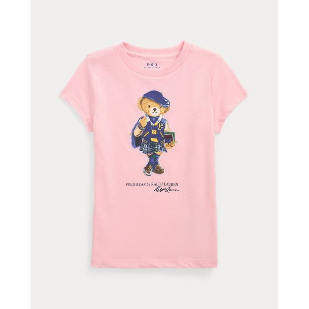 'Polo Bear Cotton Jersey Tee' pour Petites filles