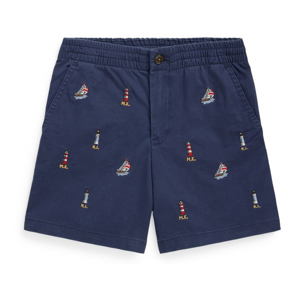 'Polo Prepster Embroidered Chino Shorts' pour Grands garçons