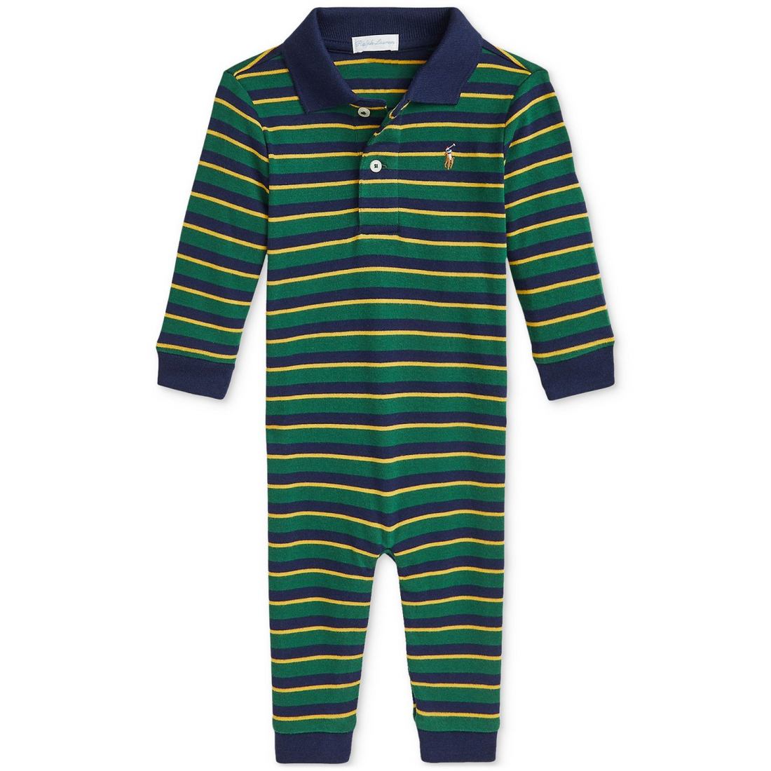 'Striped Polo Coverall' pour Bébés garçons