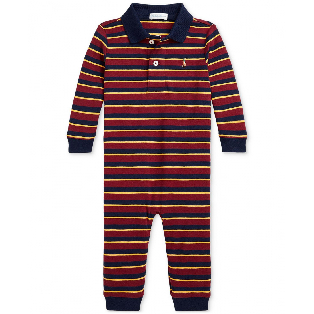 'Striped Polo Coverall' pour Bébés garçons