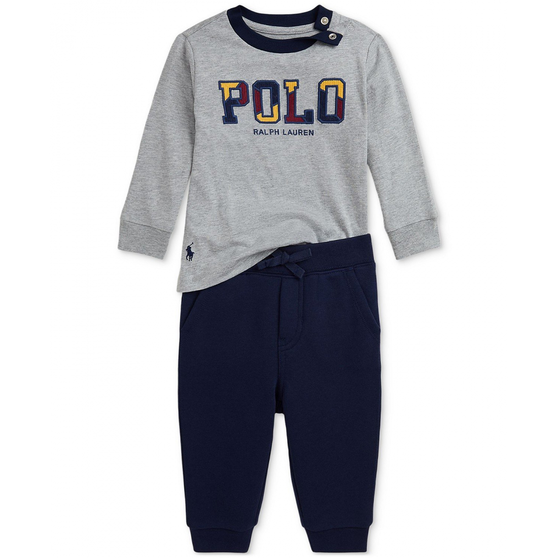 'Logo Tee & Fleece Jogger Pant Set' pour Bébés garçons