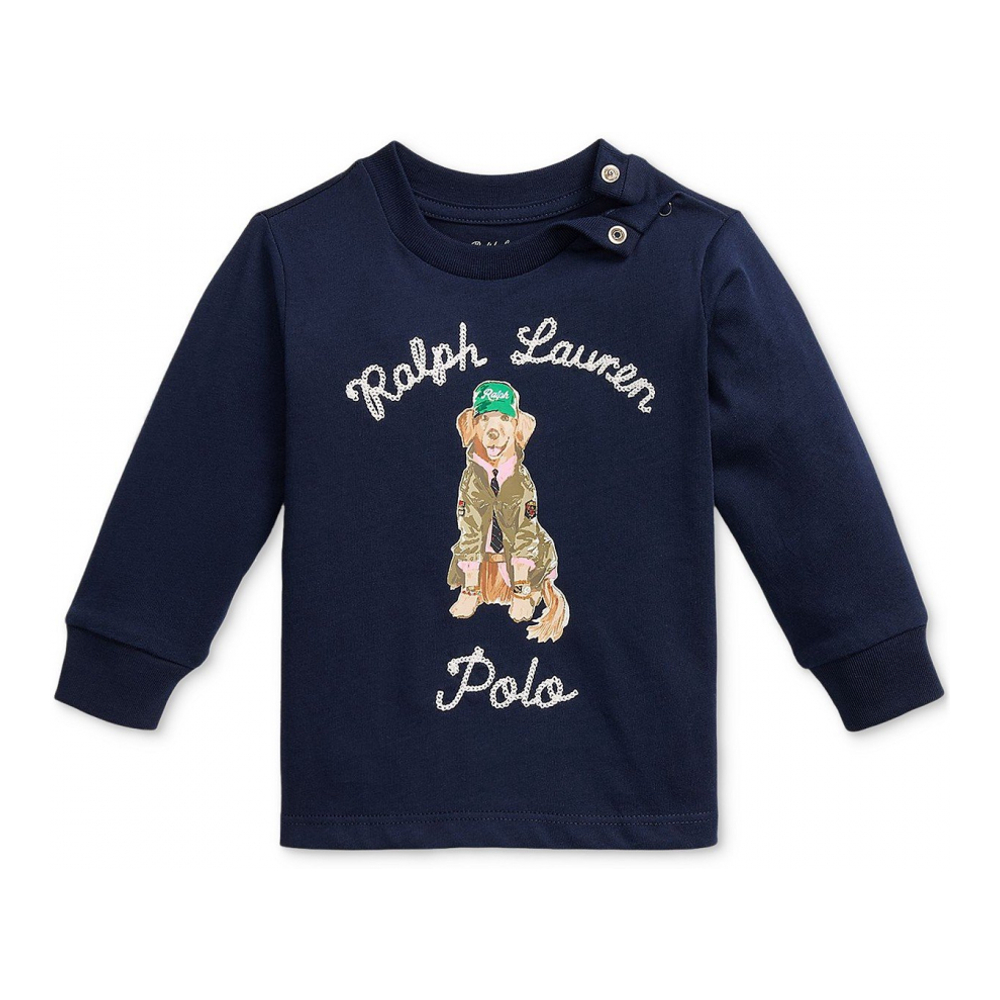 'Cotton Jersey Dog Tee' pour Bébés garçons